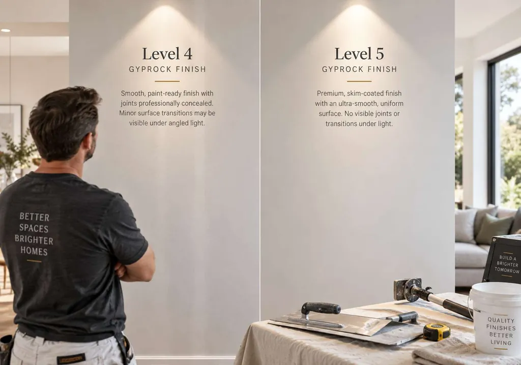 Level 4 vs Level 5 Gyprock Finish: Which Do You Need for Your Home?